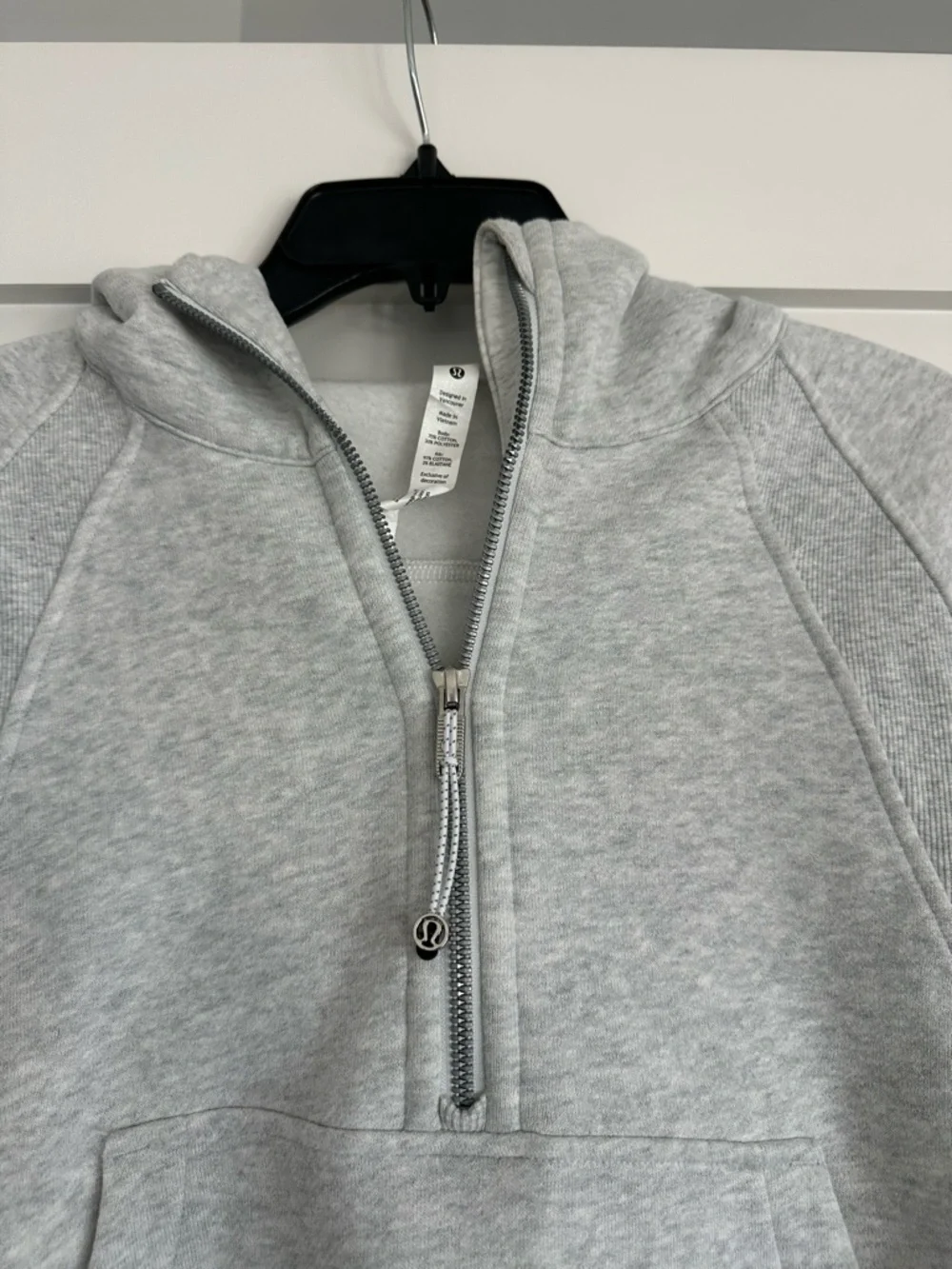 Lululemon Scuba Oversized 1/2 Zip Hoodie - Heathered Core Ultra Light Grey -XS/S